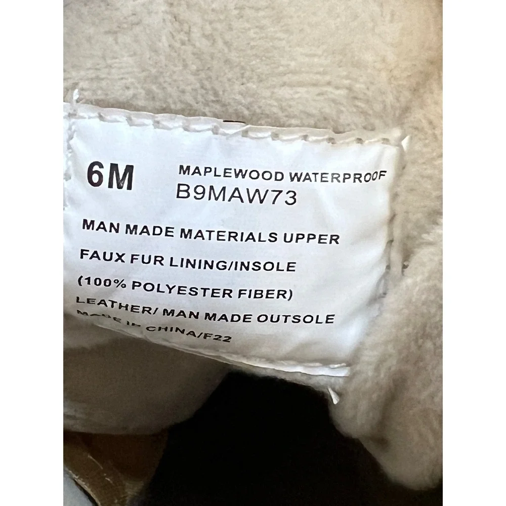 JBU Maplewood Waterproof Duck Boots Brown‎ Navy Blue Sz 6M Winter Rain Gorpcore
